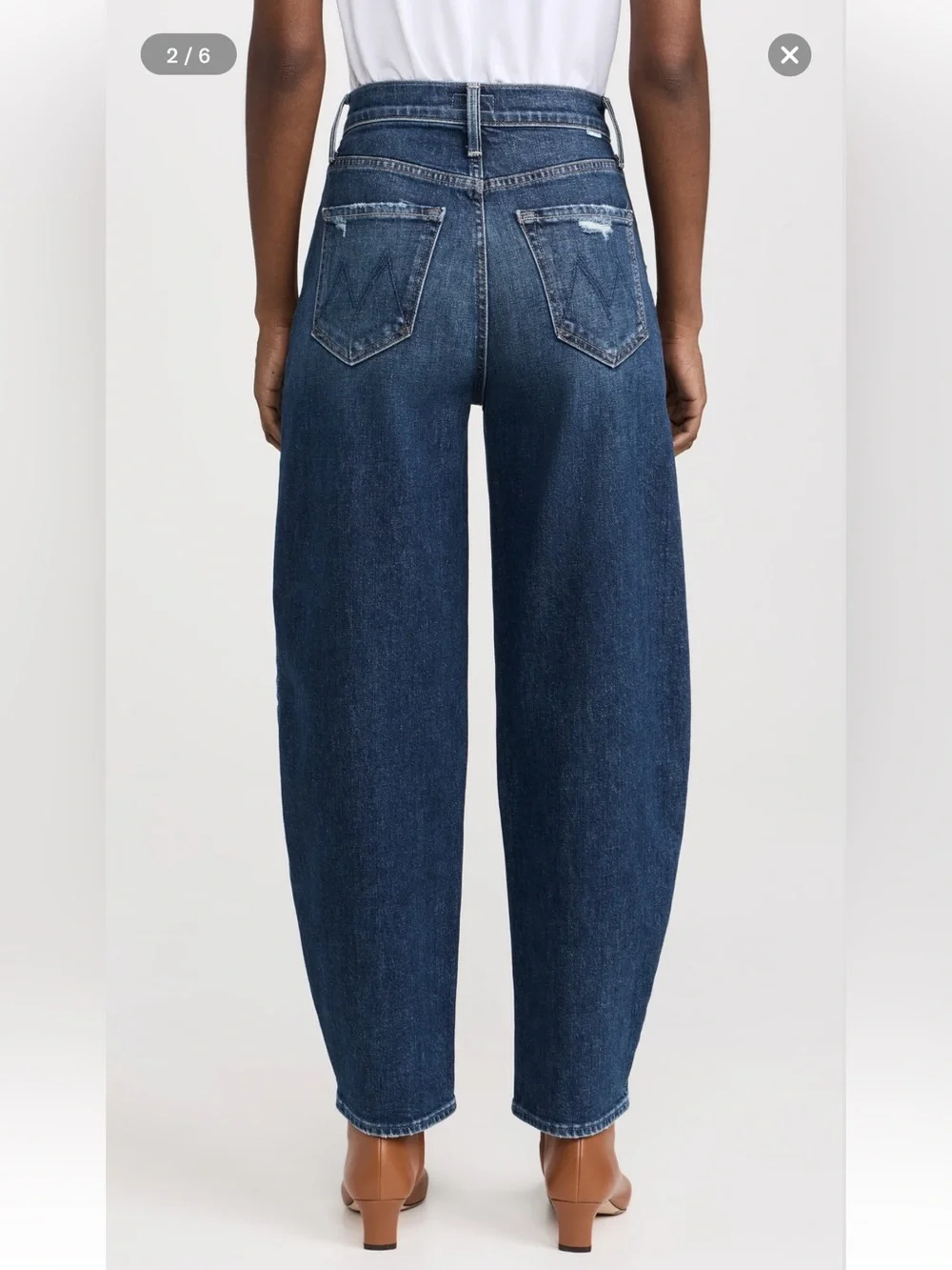 MOTHER Women's Jeans in Dark Blue Wash THE FANGIRL FLOOD